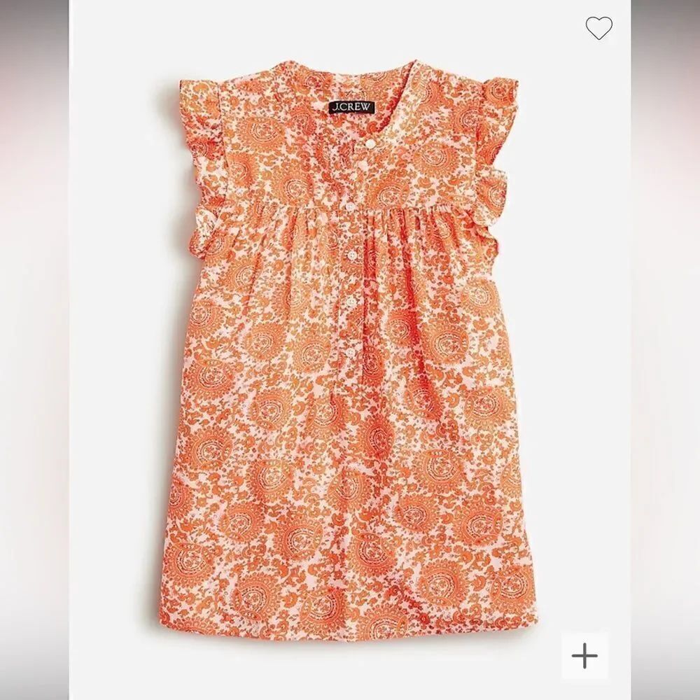 J. Crew Sleeveless ruffle-trim top in floral bouquet*